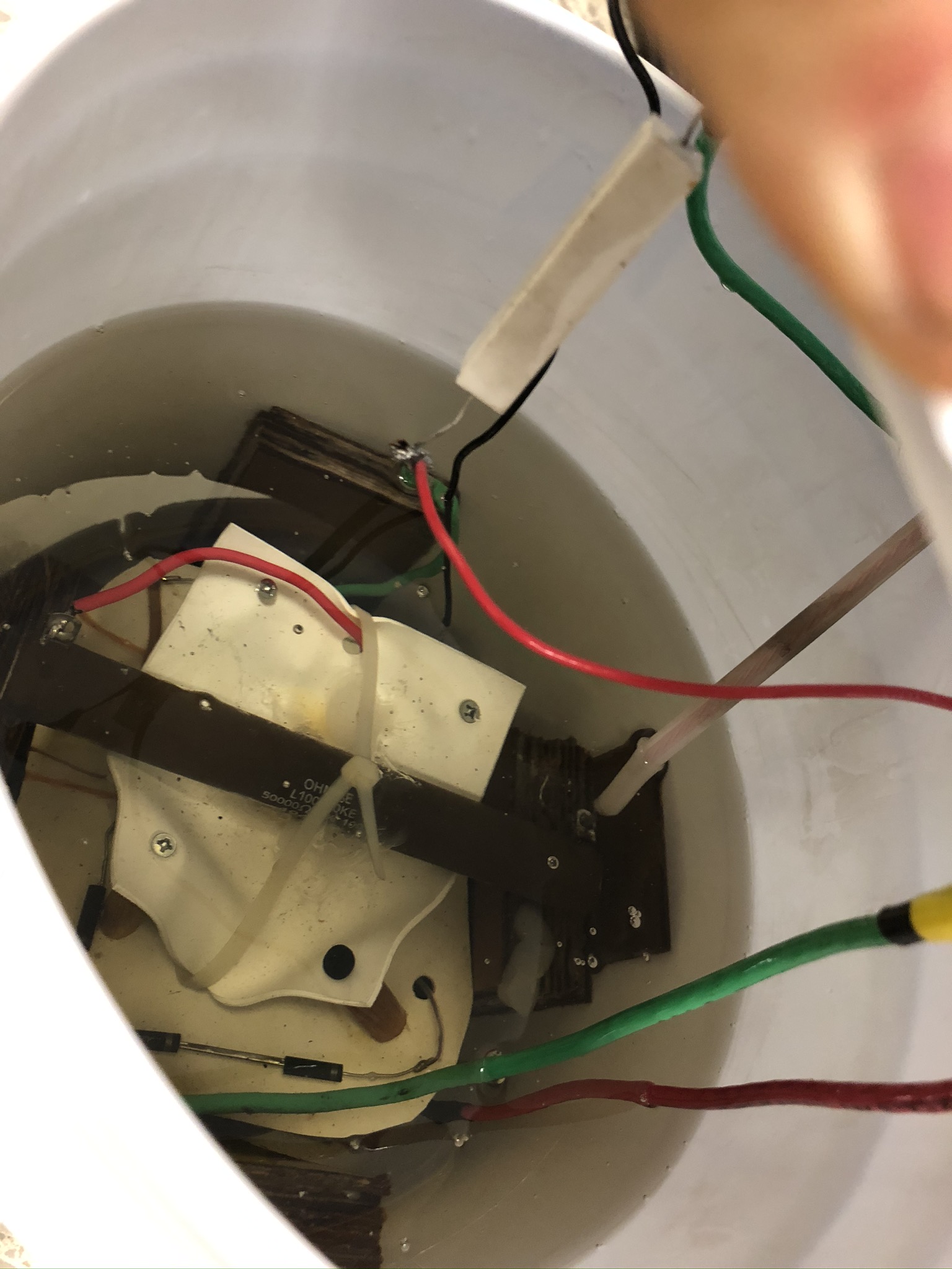 The 30 kV power supply after failure