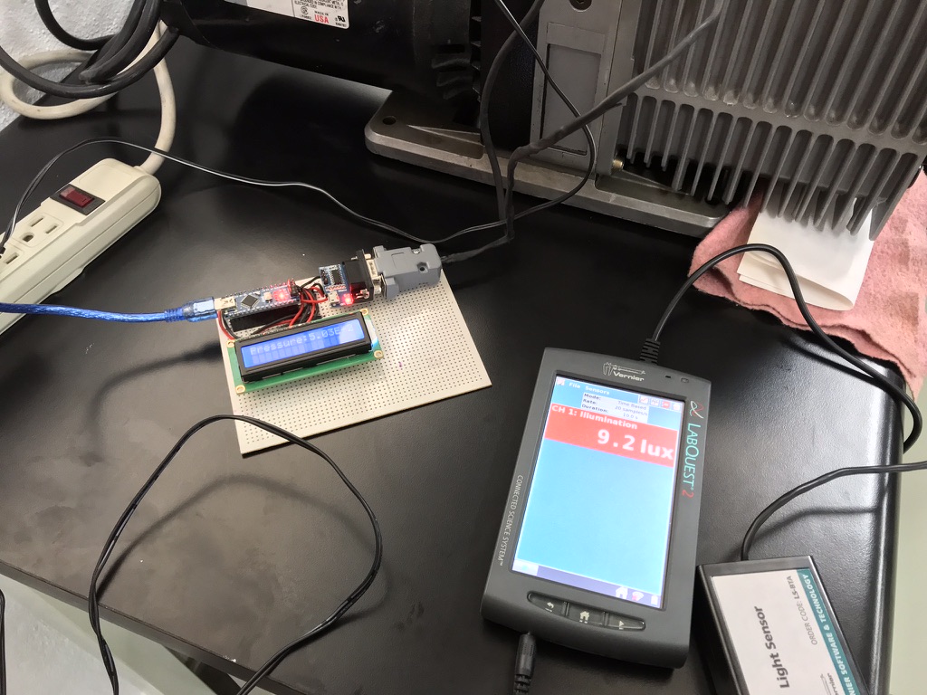 Plasma luminosity vs vacuum level