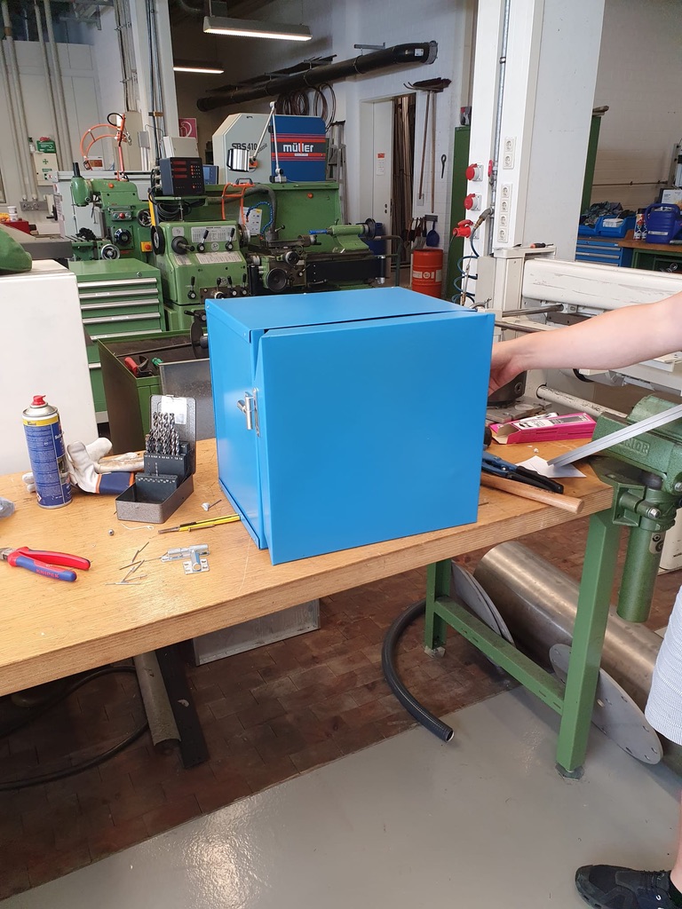Outer steel shell from recycled laundry machines